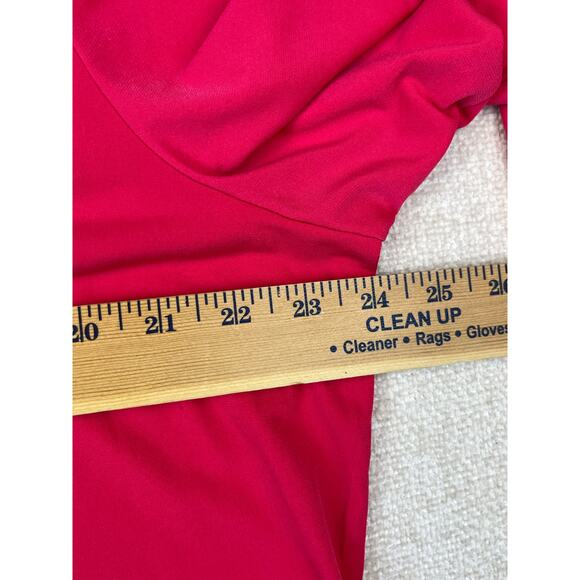 Susan Graver Women’s XL Red Liquid Knit 3/4 Sleeve Stretch Pullover Top Stretch - Picture 5 of 7